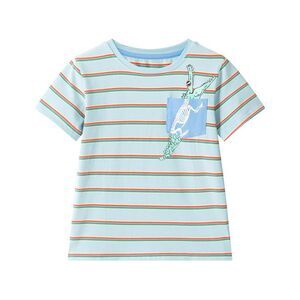 Andy & Evan Boys  Stripe Pocket T-Shirt, Blue